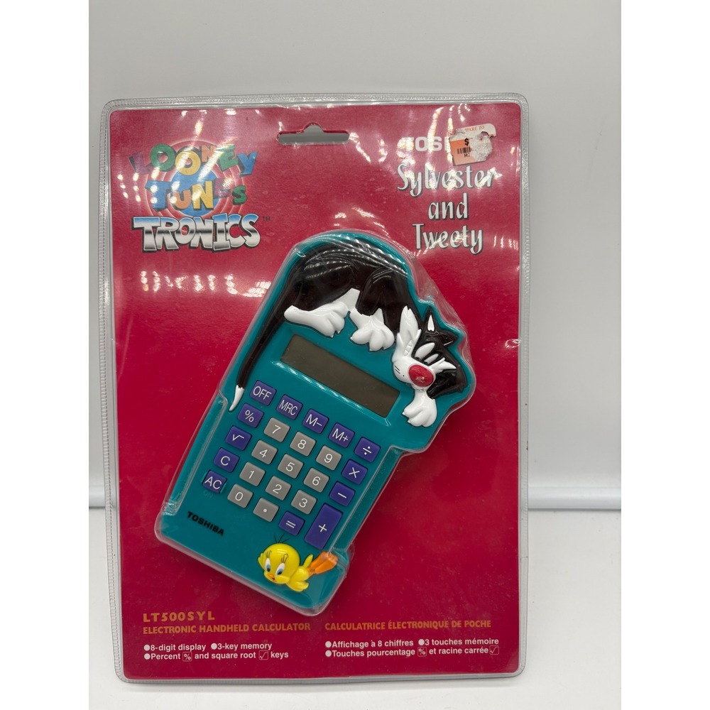 1995 Toshiba "Looney Tunes Tronics" electronic handheld calculator